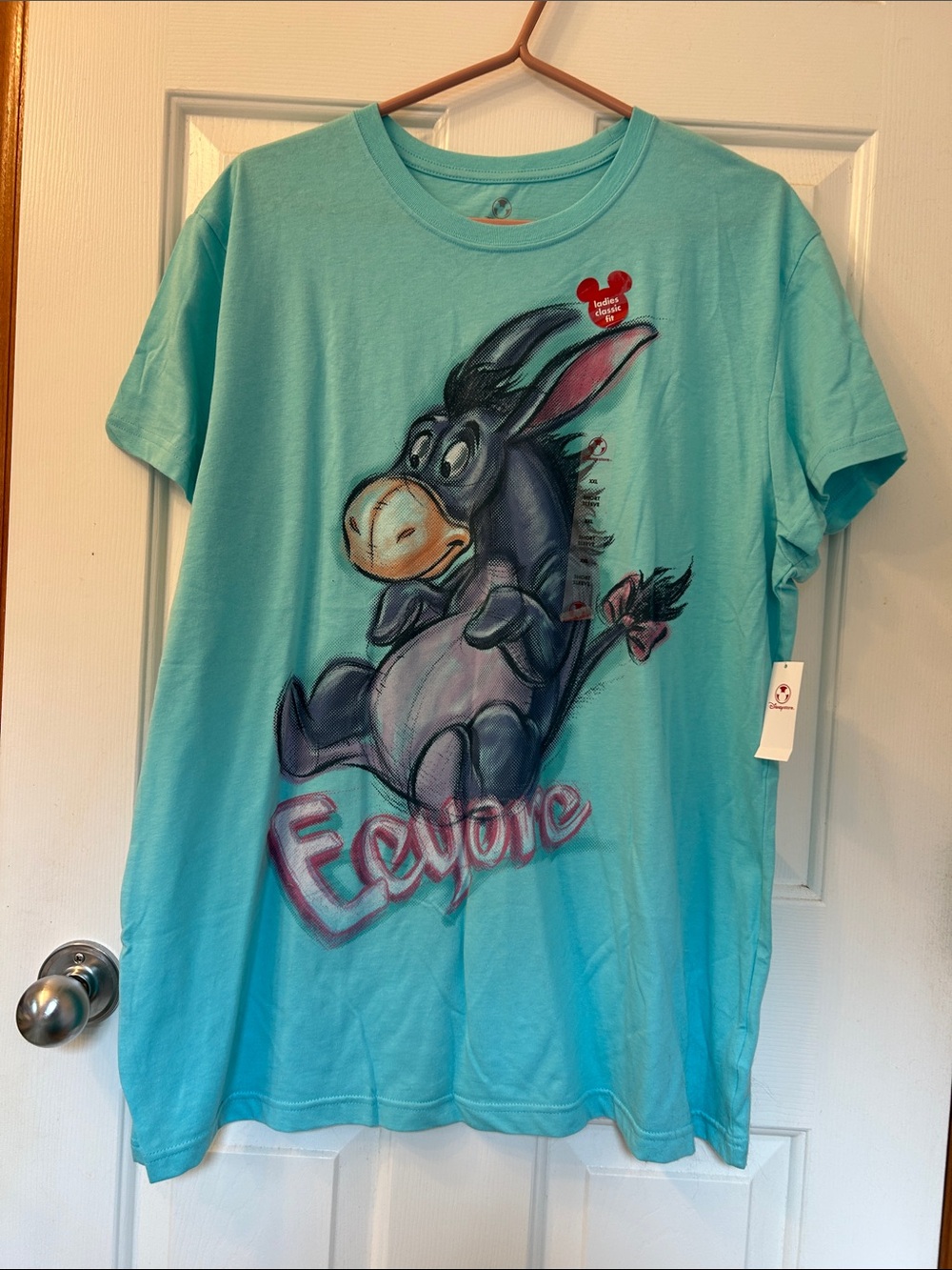 Disney Eeyore Womans Graphic Tee - Aqua